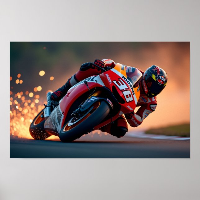 8K MotoGP Elite: High-Velocity Superbike Digital A Poster (Framsidan)