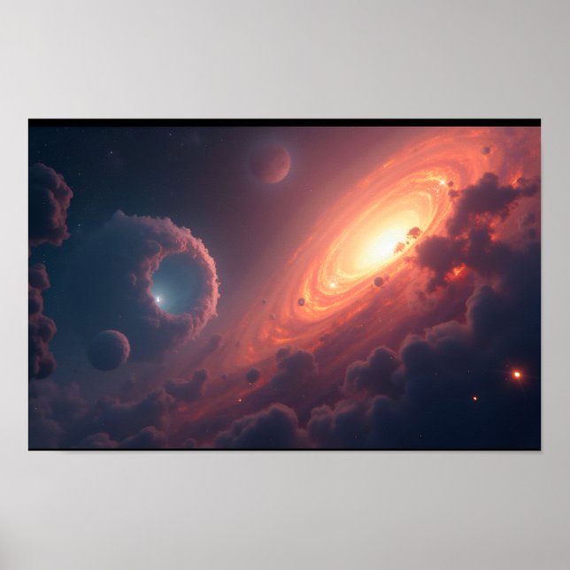 8K Multiverse Horizons: Milky Way & Parallel Dimen Poster (Framsidan)