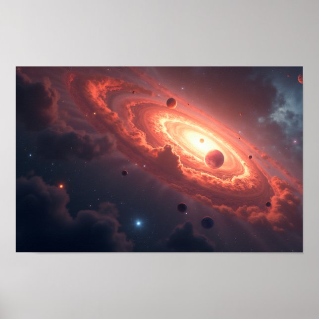 8K Multiverse Horizons: Vintergatan & Parallella D Poster (Framsidan)