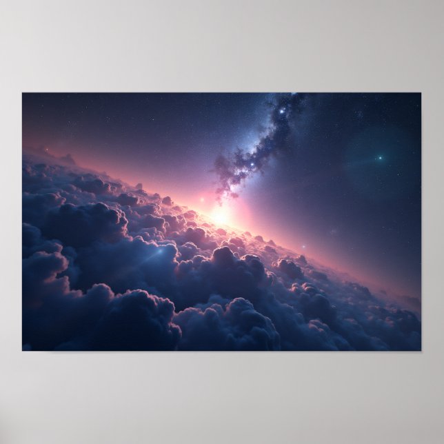 8K Multiverse Horizons: Vintergatan & Parallella D Poster (Framsidan)