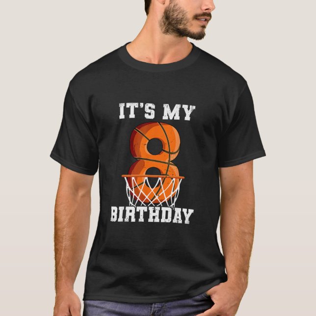 8th Birthday Sketll  T Shirt (Framsida)
