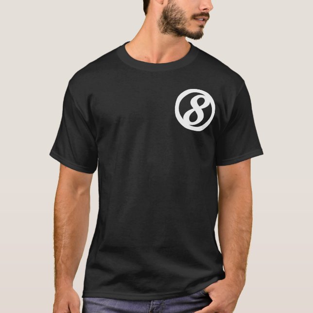 8th Cirkla bemannar skjortan Tee Shirt (Framsida)