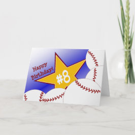 8th födelsedag för lycklig, slugger! kort