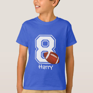 8th Födelsedagpojkefotboll personalized-2 T Shirt