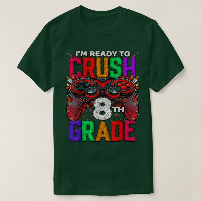 8th Grade Level Unlocked Game On 8th Grade Back To T Shirt (Design framsida)