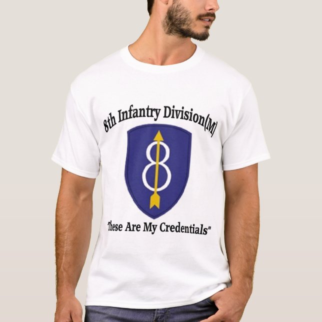 8th Infanteriuppdelning T-shirt (Framsida)