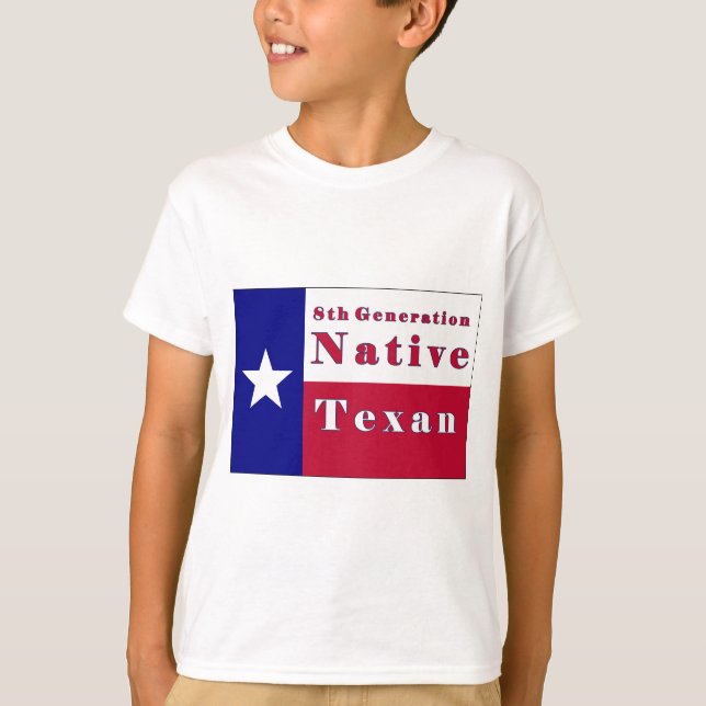 8th Infödd Texanflagga för generation Tröja (Framsida)