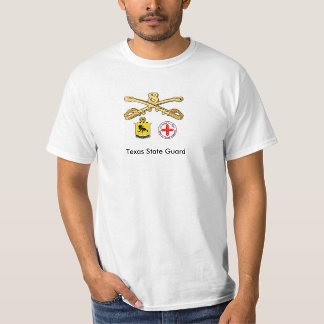 8th Texas kavalleri Regiment T-shirt (Framsida)