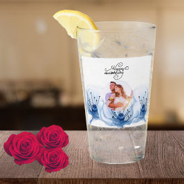 8th Wedding Anniversary Romantic Floral Keepsake Glaskopp