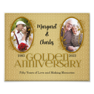 8x10 50th Golden Annivsersary Collage Fototryck