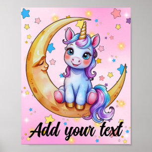 8x10 Baby Enhörning Moon Affisch
