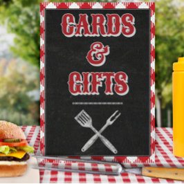 8x10 BBQ Födelsedagskort & presentbordsskylt Poster