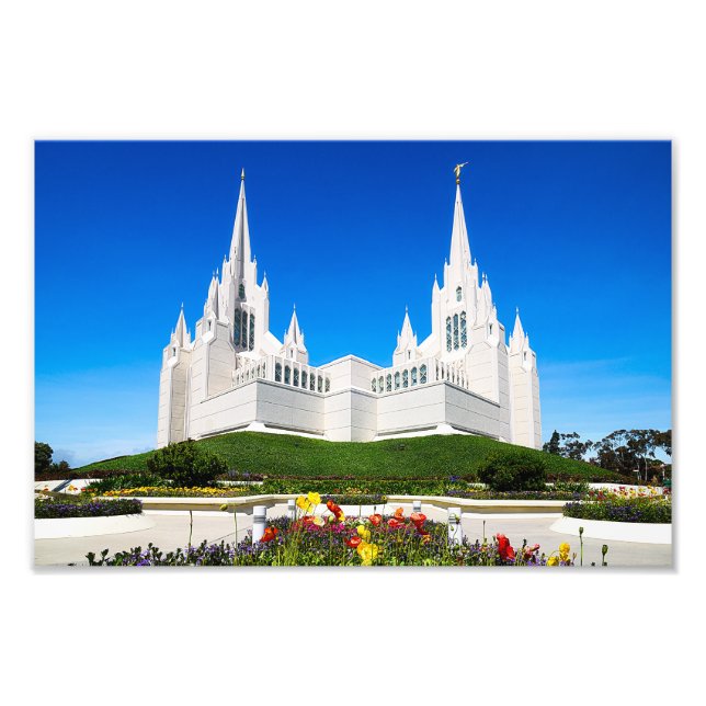 8X10 Foto av San Diego LDS Temple (Framsidan)