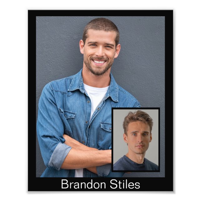 8x10 Handskärmshögtalare för Casting-anrop | Infog Fototryck (Framsidan)