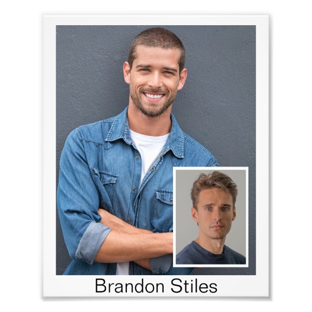 8x10 Handskärmshögtalare för Casting-anrop | Infog Fototryck (Framsidan)