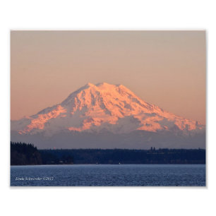 8X10 Montera Rainier Sunset Fototryck