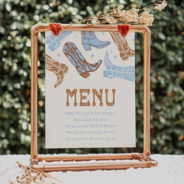 8x10 Redigerbar Västerländsk Meny Skylt (Skapare uppladdad)