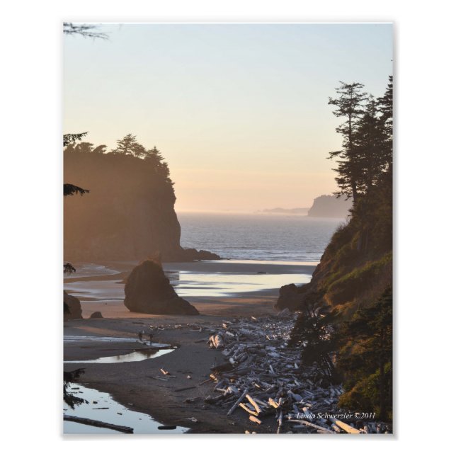 8X10 Ruby Beach i Stilla havet Fototryck (Framsidan)