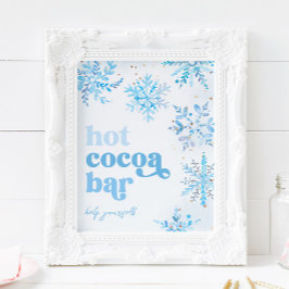 8x10 Snöflinga Varm Choklad Bar Skylt