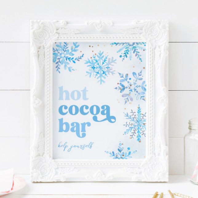 8x10 Snöflinga Varm Choklad Bar Skylt (Skapare uppladdad)