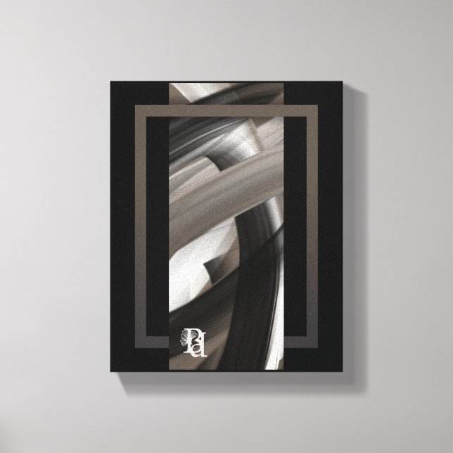 8x10" Terra’s Tender Whisper Abstract Brown Flower Canvastryck (Framsida)