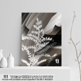 8x10" Terra’s Tender Whisper Abstract Brown Flower Canvastryck