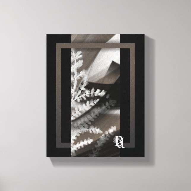 8x10" Terra’s Tender Whisper Abstract Brown Flower Canvastryck (Framsida)