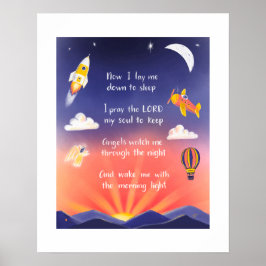 8x10 tryck - Barnets nattliga bön