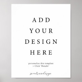 8x10" vertikal/porträttaffisch skylt