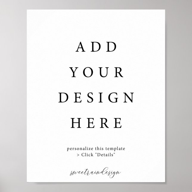 8x10" vertikal/porträttaffisch skylt (Framsidan)