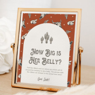 8x10 Westernt Hur stort är hennes Belly-tecken? Poster