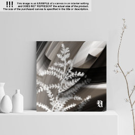 8x8" Terra’s Tender Whisper Abstract Brown Flowers Canvastryck