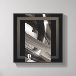 8x8" Terra’s Tender Whisper Abstract Brown Flowers Canvastryck