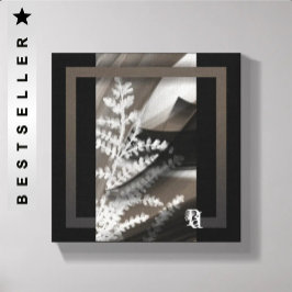 8x8" Terra's ömma viskning Abstrakt Bruna blommor Canvastryck