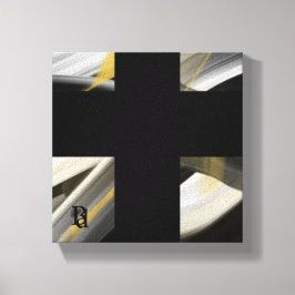 8x8" Trend Abstrakt Konst Canvas Svart Vitt Guld