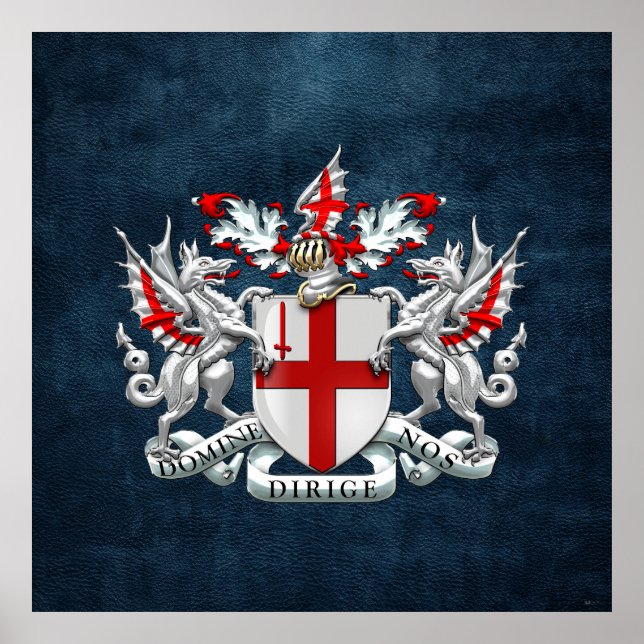 [900] City of London - Jackande av Arm Poster (Framsidan)