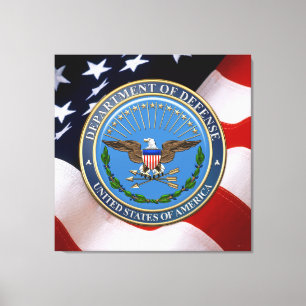 [900] Emblem [3D] från Förenta staternas försvarsd Canvastryck