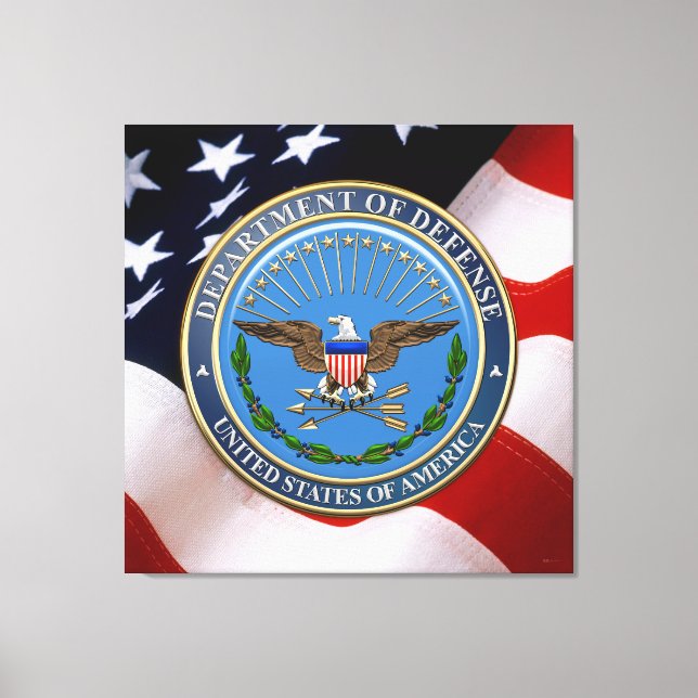 [900] Emblem [3D] från Förenta staternas försvarsd Canvastryck (Framsida)