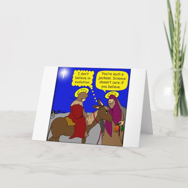 900 Science bryr sig inte om vad du tänkor tecknad Helgkort (Framsida)