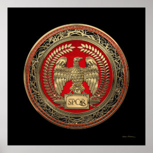 [901] Guld Roman Imperial Eagle Poster