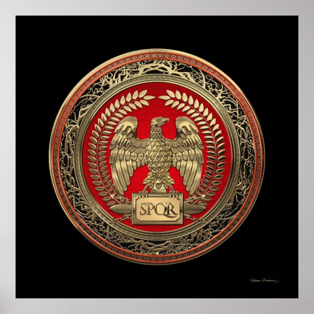 [901] Guld Roman Imperial Eagle Poster (Framsidan)
