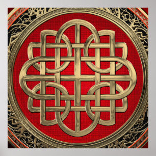 [901] Helig Celtic Guld Knot Kor Poster