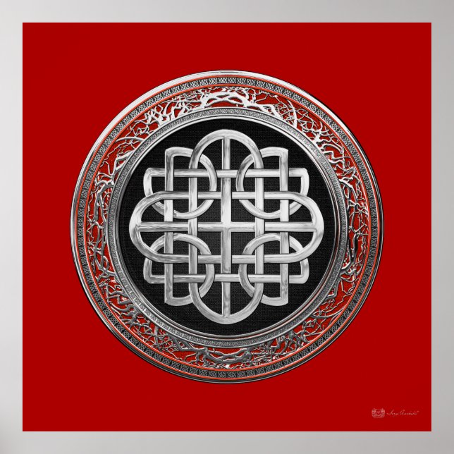 [901] Helig Celtic Silver Knot Kor Poster (Framsidan)