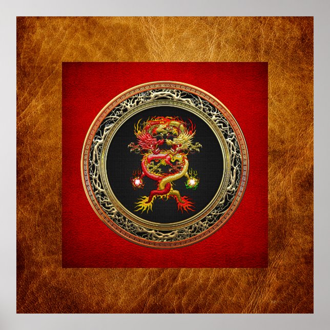 [901] Röd- och Gult-drakar Poster (Framsidan)
