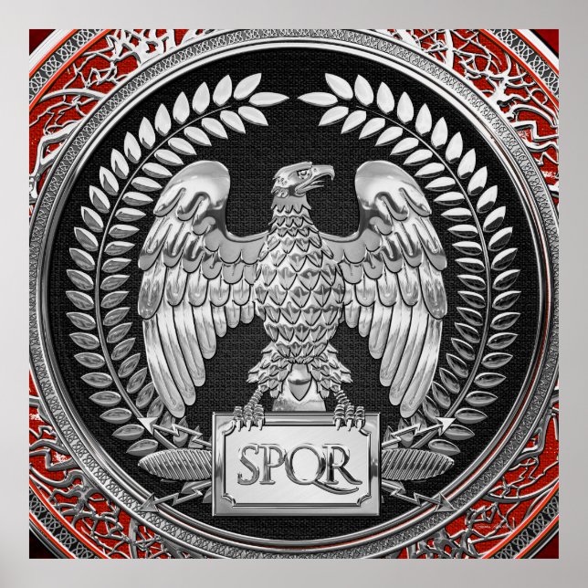 [901] Silver Roman Imperial Eagle Poster (Framsidan)
