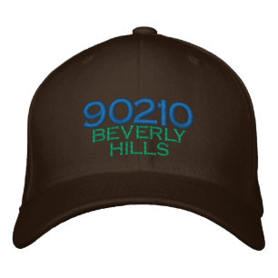 90210 BEVERLY BACKE CALIFORNIA HAT BRODERAD KEPS