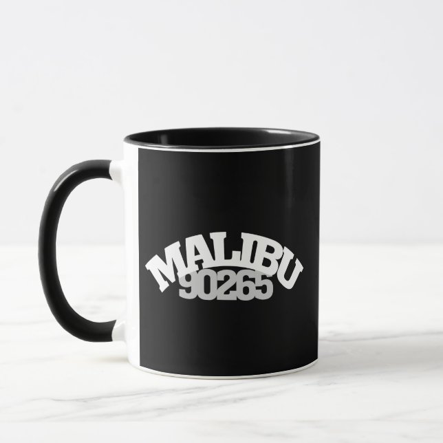 90265 Malibu Kalifornien Postnummer Pacific Coast  Mugg (Vänster)