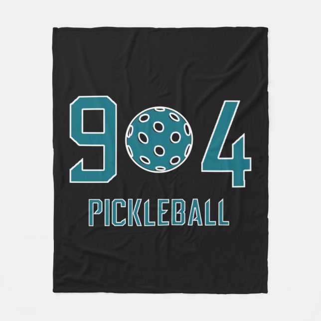 904 Pickleball Teal Fleecefilt (Framsidan)