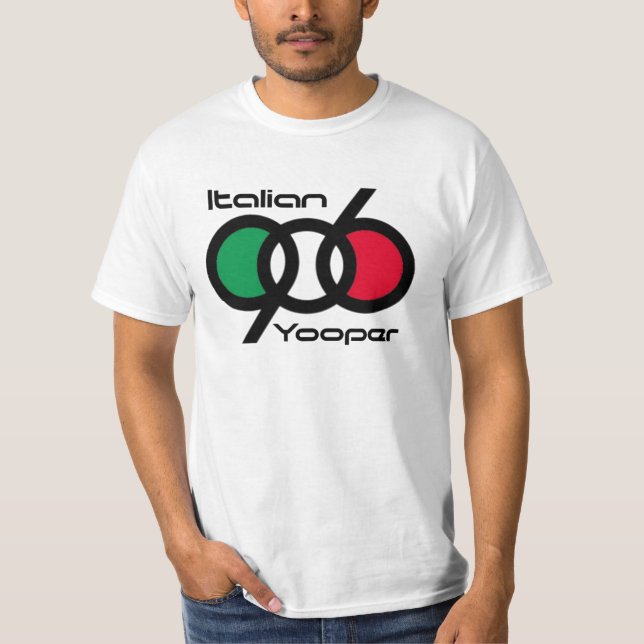 906 italian yooper-spärrnummer t shirt (Framsida)