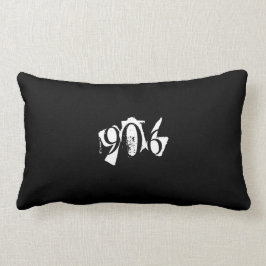 906 Michigan Upper Peninsula Pillow Black/White Lumbarkudde